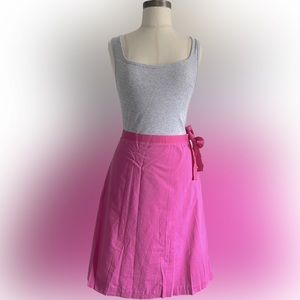 J Crew Summer Cotton A-Line Skirt with grosgrain ribbon. Size 10.